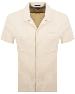 Tommy Hilfiger Waffle Camp Shirt Sand Dune - Natural