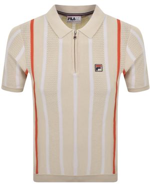 Fila Fila Giorgio Crochet Polo Shirt - Natural