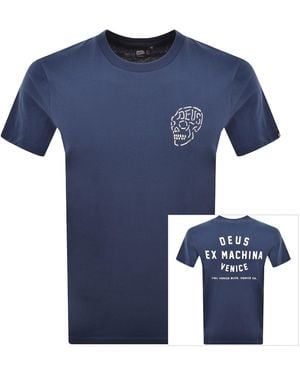 Deus Ex Machina Venice Skull T Shirt - Blue
