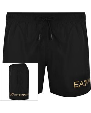 EA7 Emporio Armani Logo Swim Shorts - Black