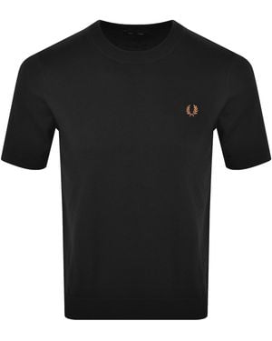 Fred Perry Knit T Shirt - Black