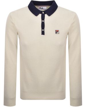 Fila Fila Nowell Waffle Knit Polo Jumper Off - White