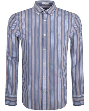 GANT Poplin Stripe Shirt - Blue