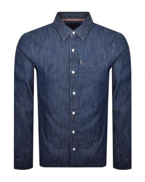 Superdry Essential Long Sleeved Shirt - Blue