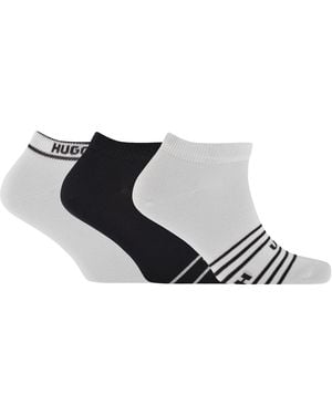HUGO 3 Pack Nautical Ankle Socks - Black