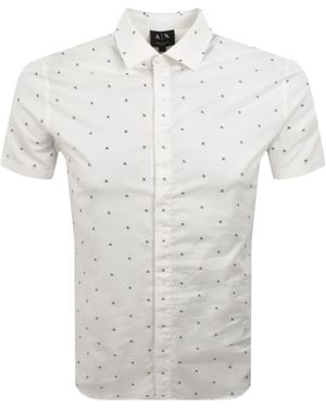 ARMANI EXCHANGE Ax Pattern Shirt Off - White