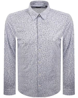 BOSS BUSINESS Boss Patterned Liam Shirt Light - Blue