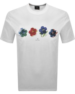 Paul Smith Regular Fit Graphic T Shirt - Gray