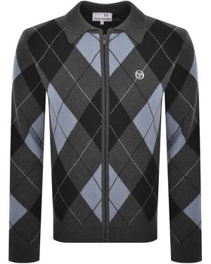 Sergio Tacchini Macro Knit Cardigan - Black
