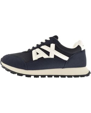 ARMANI EXCHANGE Logo Sneakers - Blue