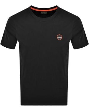 Napapijri S Badge T Shirt - Black