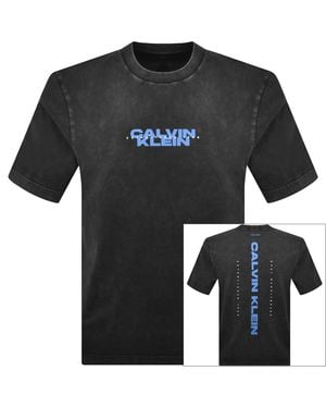 Calvin Klein Jeans Washed Graphic T Shirt - Black
