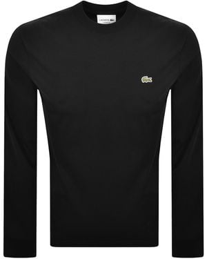 Lacoste Long Sleeved T Shirt - Black