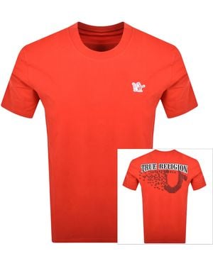 True Religion Mini Buddha Logo T Shirt - Red