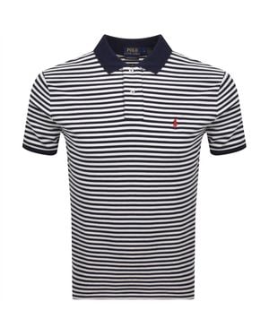 Ralph Lauren Stripe Polo T Shirt - Black