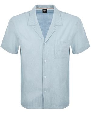 BOSS BUSINESS Boss Relax Beach Shirt Open - Blue