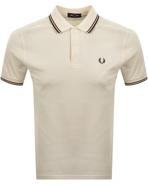 Fred Perry Twin Tipped Polo T Shirt - Natural