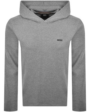 BOSS BUSINESS Boss Waffle Hooded T Shirt - Gray