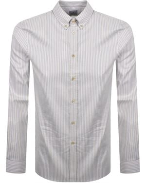Paul Smith Long Sleeve Stripe Shirt - Grey
