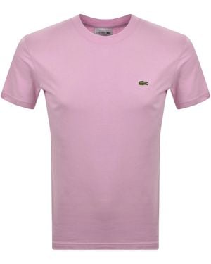 Lacoste Crew Neck T Shirt - Pink