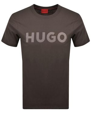 HUGO Dulivio Crew Neck T Shirt - Gray