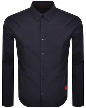 HUGO Long Sleeved Ermo Shirt - Blue