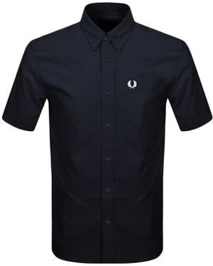 Fred Perry Oxford Short Sleeve Shirt - Blue