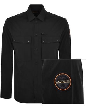 Napapijri G Bosson Long Sleeve Shirt - Black