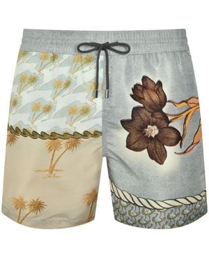 Paul Smith Print Swim Shorts Light - Grey