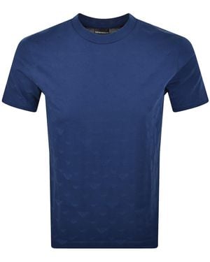 Armani Emporio Logo T Shirt - Blue