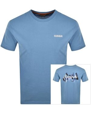 Napapijri Short Sleeve T Shirt - Blue