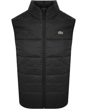 Lacoste Full Zip Logo Gilet - Black
