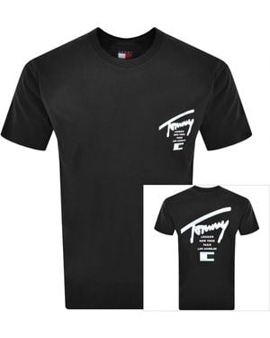Tommy Hilfiger Signature City T Shirt - Black