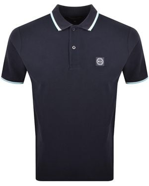 Marshall Artist Tipped Polo T Shirt - Blue