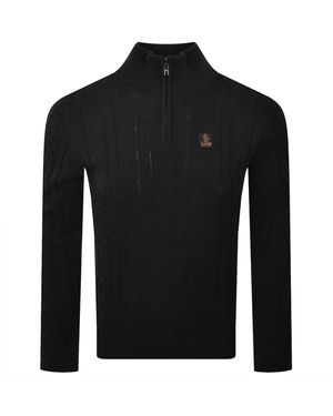 Luke 1977 Merton Funnel Knit Jumper - Black