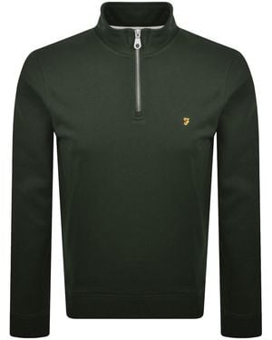 Farah Farah Arnold Quarter Zip Sweatshirt - Green