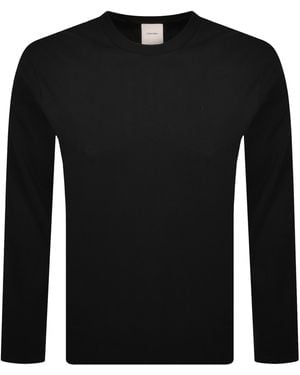 Calvin Klein Long Sleeve Interlock T Shirt - Black