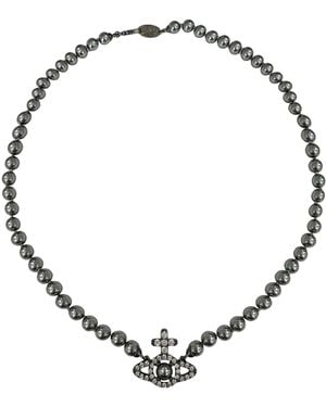 Vivienne Westwood Olympia Pearl Necklace - Metallic
