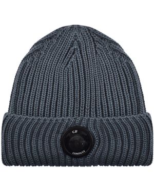 C.P. Company Cp Company Lens Beanie Hat - Blue