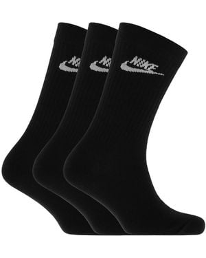 Nike 3 Pack Crew Socks - Black