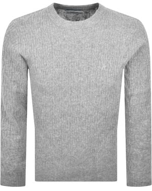 Replay Crew Neck Knit Jumper - Grey