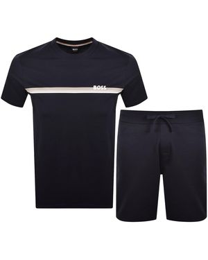 BOSS BUSINESS Boss Authentic Short Set - Blue