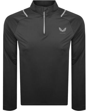 Castore Lightweight Quarter Zip T Shirt - Black