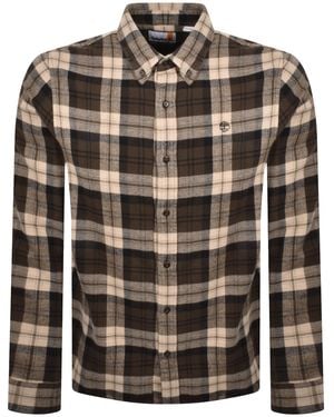 Timberland Flannel Check Shirt - Brown