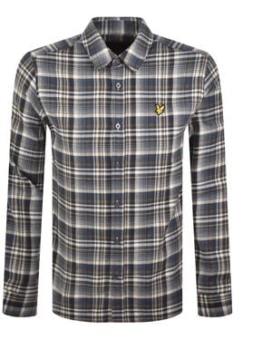 Lyle & Scott Offset Check Shirt - Grey