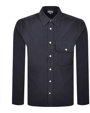 Norse Projects Algot Micro Cord Shirt - Blue