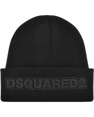 DSquared² Knit Beanie Hat - Black
