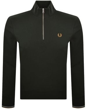 Fred Perry Half Zip Sweatshirt Night - Black