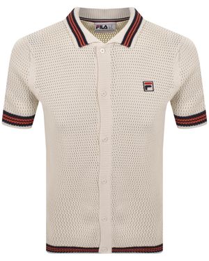 Fila Fila Domenico Crochet Polo Shirt - Natural