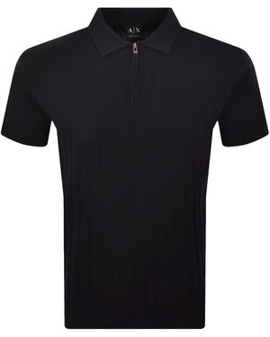 ARMANI EXCHANGE Knit Polo Jumper - Black